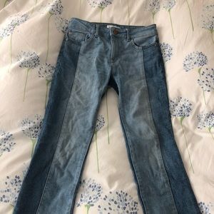 DL jeans. Multi colored denim.